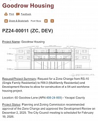 Planning and Zoning has approved the project, next city council!